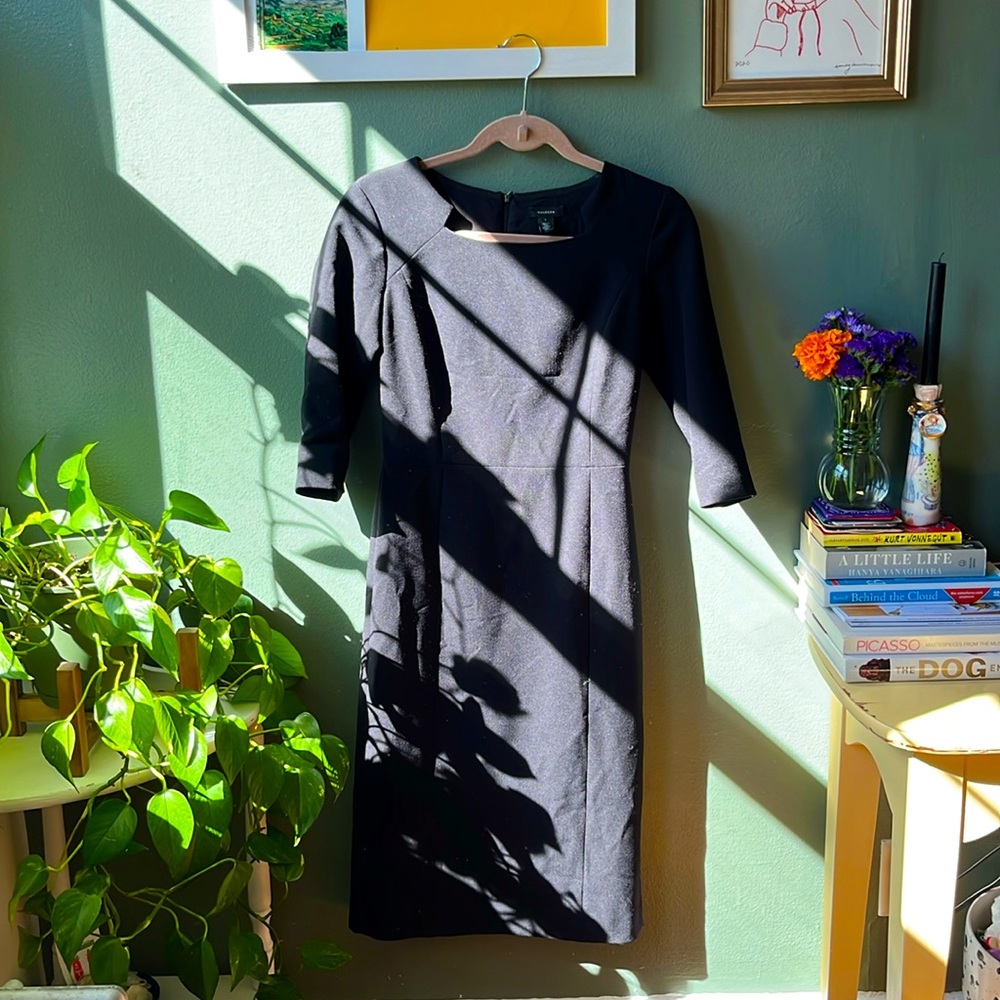 Black mid length dress - great for work or formal events